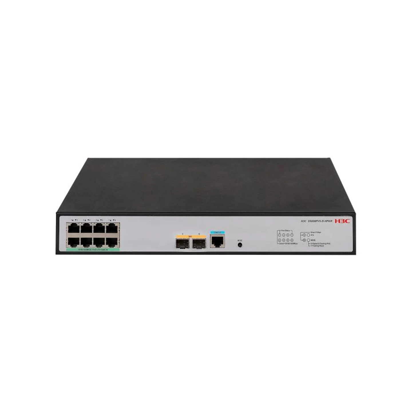 H3C S5008PV5-EI-HPWR 8-Port PoE+ High-Power Gigabit Access Switch