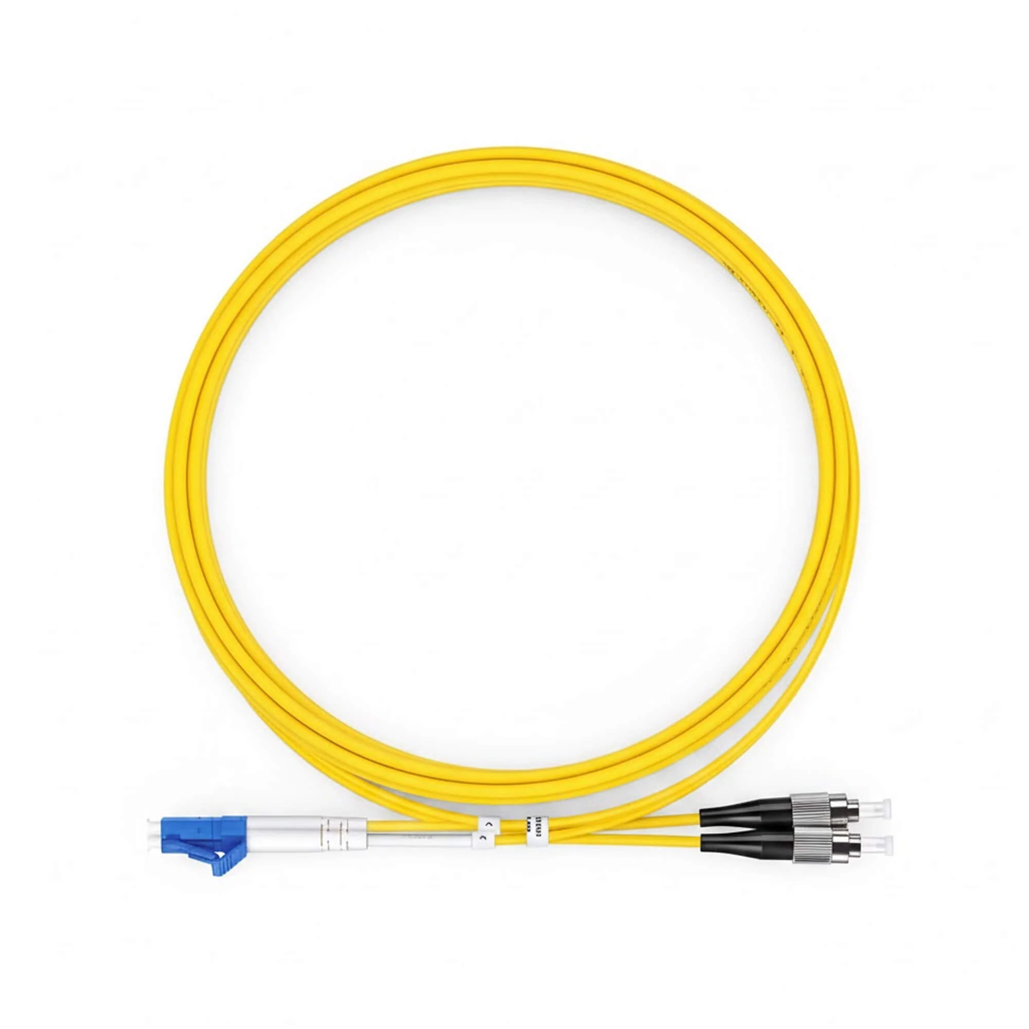 NSComm LC UPC to FC UPC Duplex Single Mode Fiber Patch Cable, 2.0mm OFNR