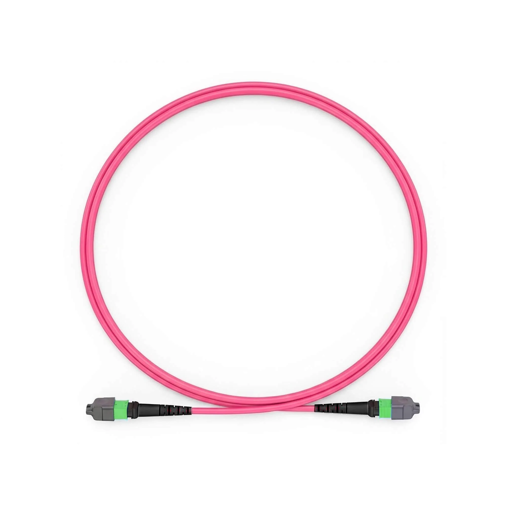 NSComm MPO Jumper Cables, MPO-16 APC (Female) to MPO-16 APC (Female), 16 Fibers, Multimode (OM4), OFNR, Low Loss, Crossover