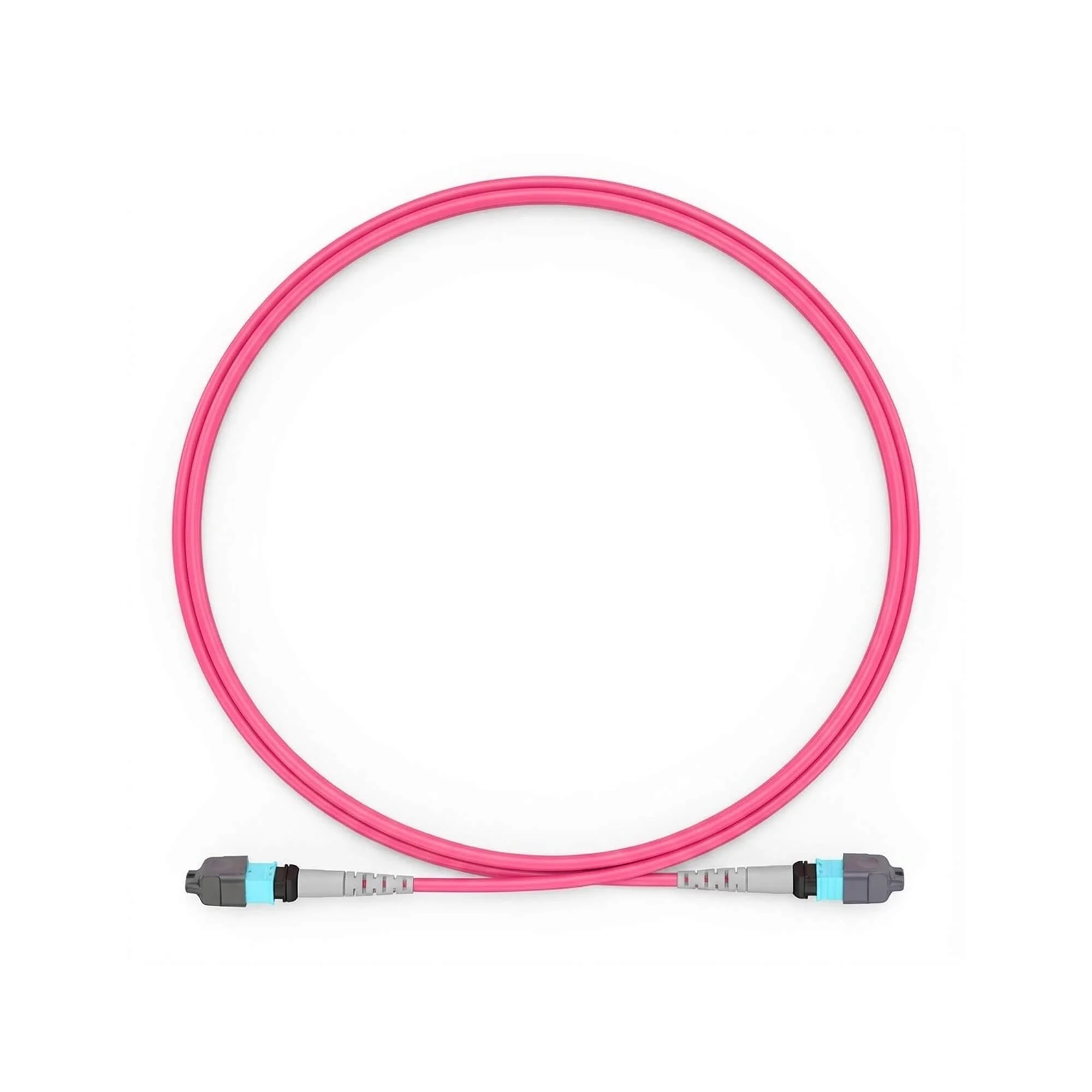 NSComm MPO Jumper Cables, MPO-8 UPC (Female) to MPO-8 UPC (Female), 8 Fibers, Multimode (OM4), OFNR, Low Loss, Polarity Type B
