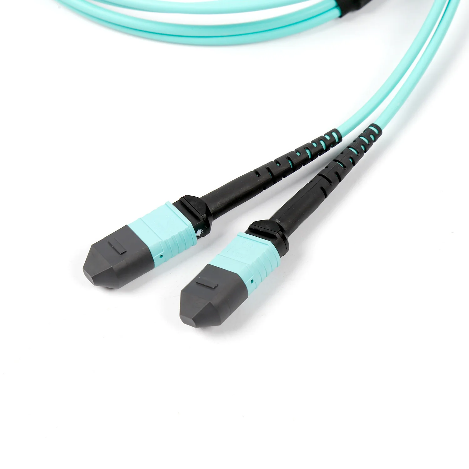 NSComm MPO 12F to 2xMPO 4F APC Breakout Cables, 8 Fibers, Multimode (OM3), OFNR, Low Loss, Polarity Type B - Image 3